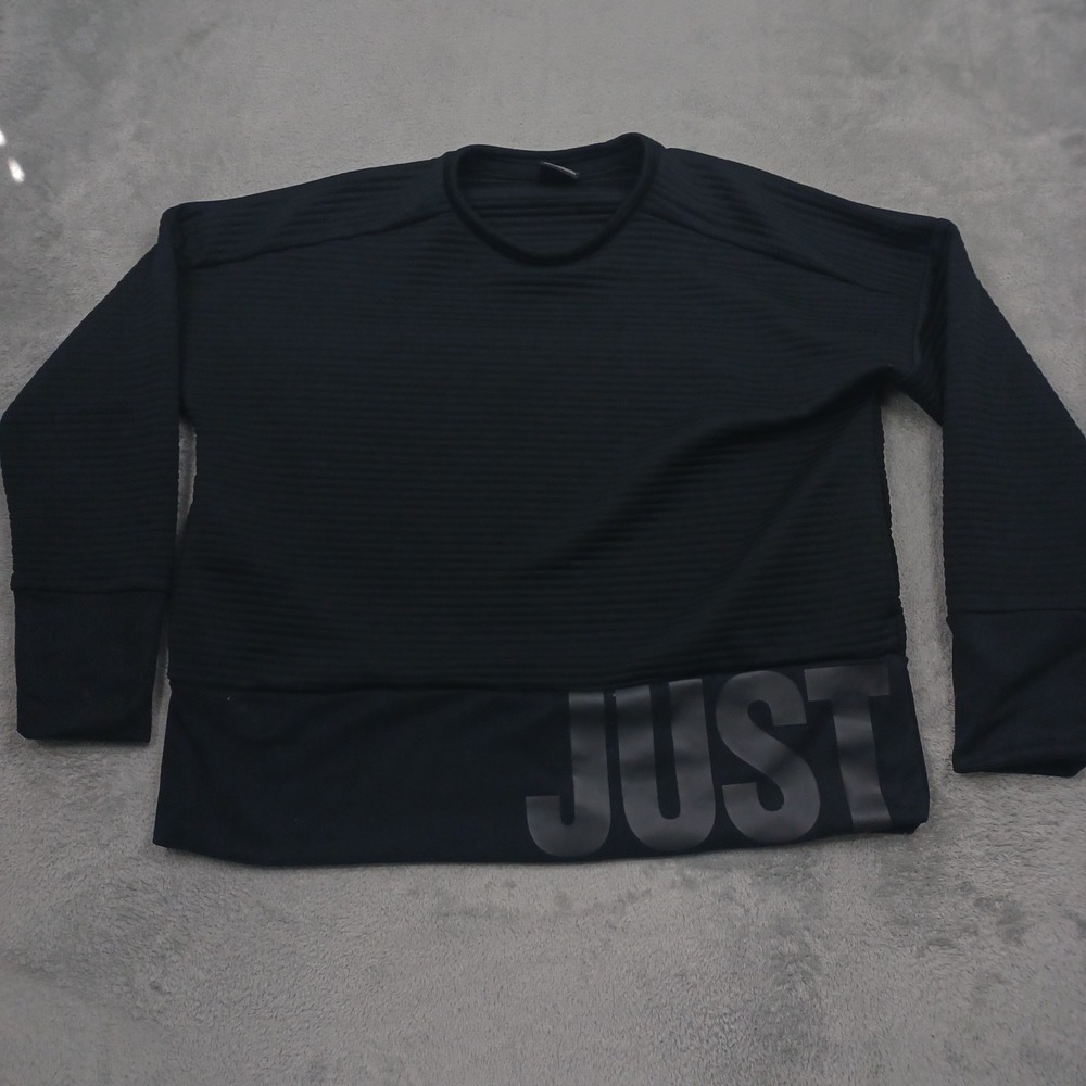 Nike Sweater Womens Medium Black Pullover Casual Crew Neck Long Sleeve